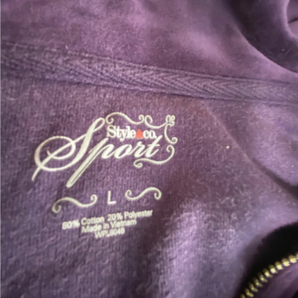 Style & Co Sport Velour Active Lounge Wear S-Pant L-Jacket & Simply Vera Shirt - Picture 7 of 14